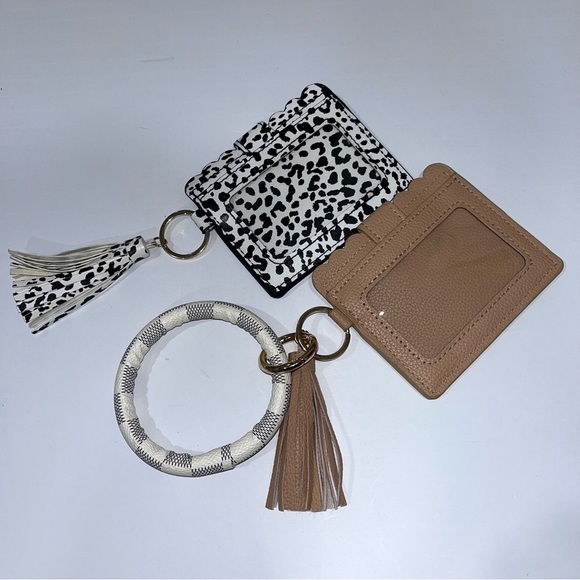 Wristlet Wallet Bracelet Black and White Tan Bundle - Picture 2 of 6